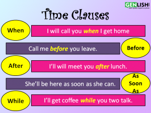 Time Clauses - genlish.com